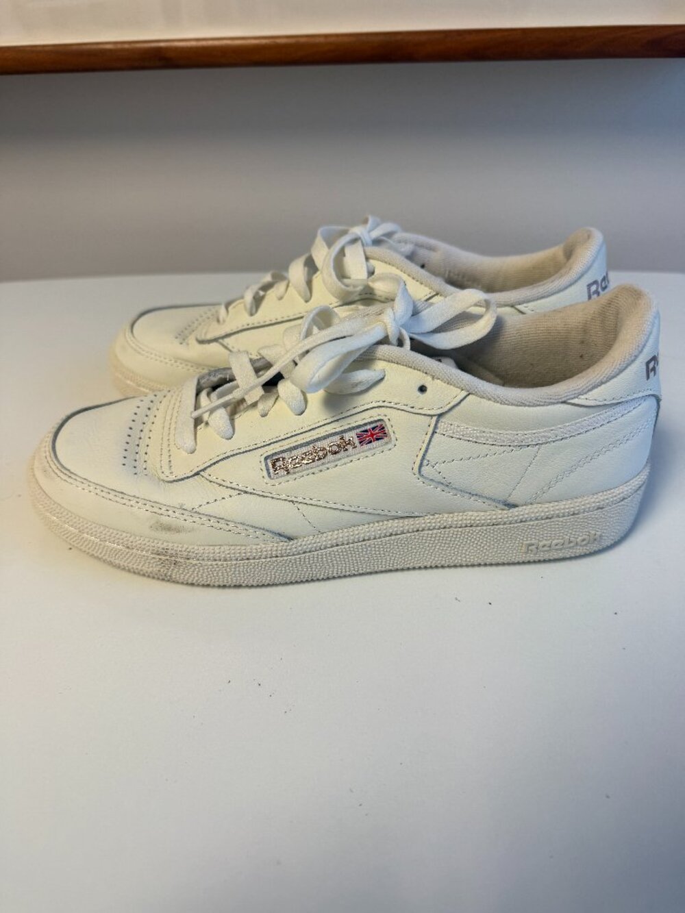 Reebok Club C 85 White Leather Sneakers Sz 8